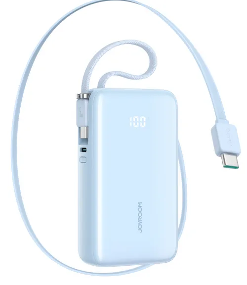 JR-PR2 باور بانك 10000mAh شحن سريع 35W مع كابل مدمج