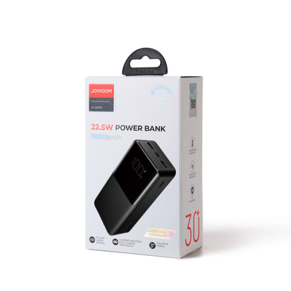 شاحن بوربانك سريع بقوة 22.5 واط - JR-QP193 بسعة 30000 مللي أمبير