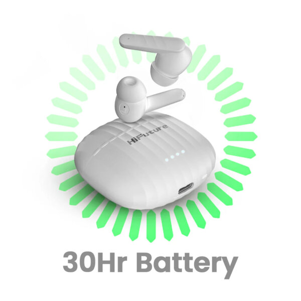 سماعات SonicBliss TWS – أسود وأبيض