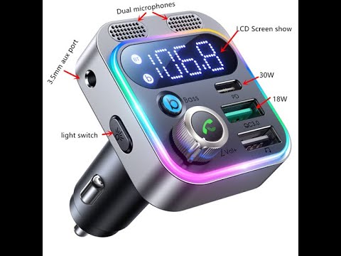 hqdefault_e80157f0-86e4-4dae-b1ef-9147cd58006c_1800x1800.jpg JOYROOM JR-CL16 48W Car Wireless FM Transmitter Bluetooth Car Charger Black