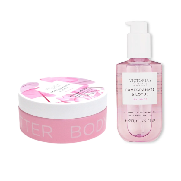 بكج Victoria’s Secret زيت مساج + زبدة الجسم Pomegranate & Lotus بكج Victoria’s Secret زيت مساج + زبدة الجسم Pomegranate & Lotus