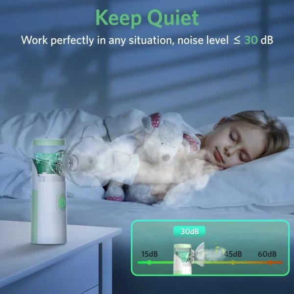 تبخيرة محمولة وهادئة لعلاج الجهاز التنفسي للأطفال و الكبار