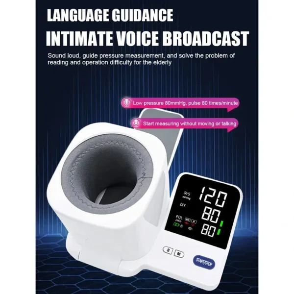جهاز قياس ضغط الدم الرقمي للذراع أوتوماتيكي للاستخدام المنزلي والطبي