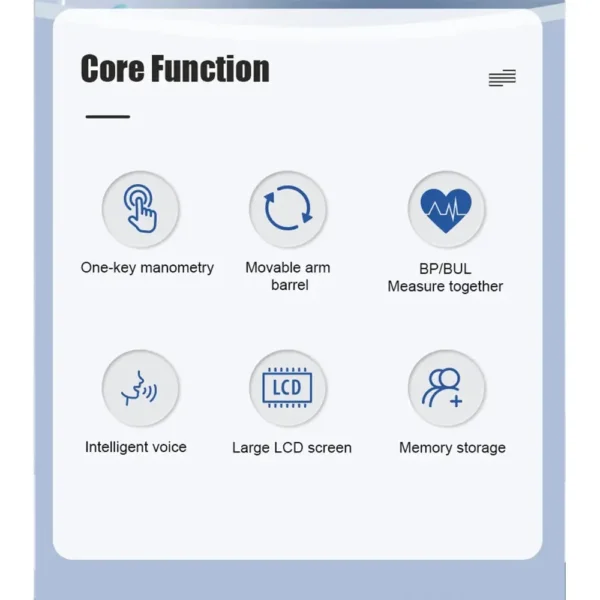 جهاز قياس ضغط الدم الرقمي للذراع أوتوماتيكي للاستخدام المنزلي والطبي