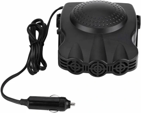 جهاز محمول لإزالة الضباب والجليد سخان و مروحة هواء للسيارة 2 في 1 – 12 فولت