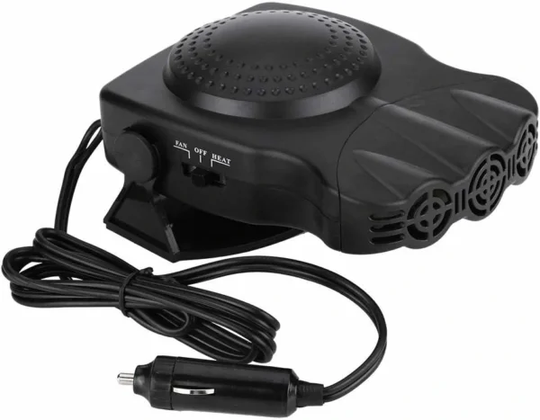 جهاز محمول لإزالة الضباب والجليد سخان و مروحة هواء للسيارة 2 في 1 – 12 فولت