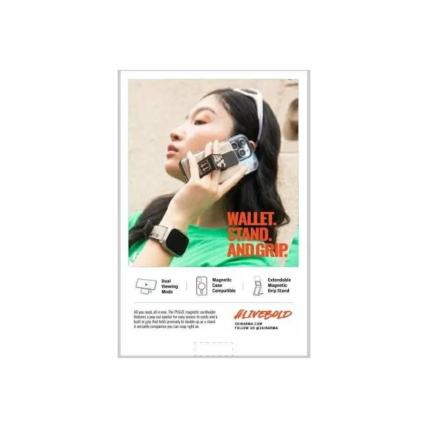 حافظة بطاقات مغناطيسية Skinarma Mirage Spunk مع Grip Stand