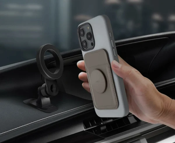 حامل بطاقات مغناطيسي UNIQ Flixa مع قبضة وحامل Pop-Out مدمج