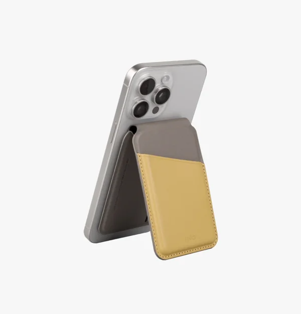 حامل بطاقات مغناطيسي UNIQ Lyden DS مع حامل وميزة الحماية RFID