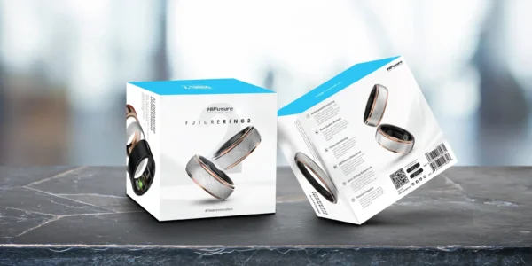 خاتم ذكي لمتابعة الصحة FutureRing 2 هيكل تيتانيوم، مقاوم للماء 100م، بطارية 10 أيام HiFuture