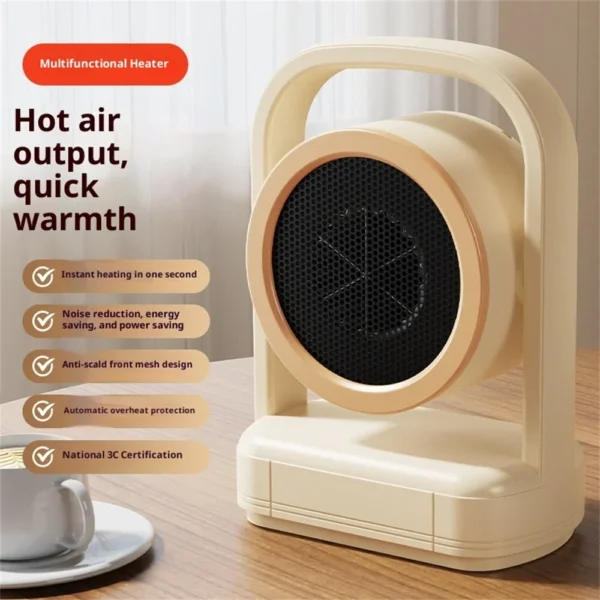 دفاية كهربائية محمولة 500 واط بتقنية PTC – تدفئة سريعة وآمنة للمكتب وغرفة النوم