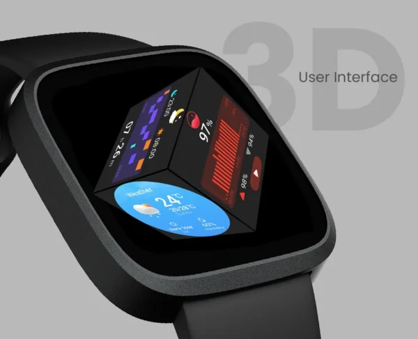 ساعة ذكية HiFuture EDGE بشاشة HD ومكالمات بلوتوث وإطار ألمنيوم فائق الخفة