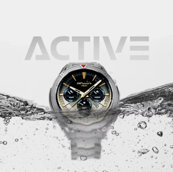ساعة ذكية رياضية HiFuture ACTIVE بشاشة AMOLED مع GPS ومكالمات بلوتوث ومقاومة للماء 5ATM