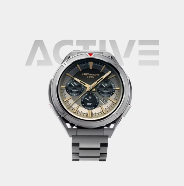 ساعة ذكية رياضية HiFuture ACTIVE بشاشة AMOLED مع GPS ومكالمات بلوتوث ومقاومة للماء 5ATM