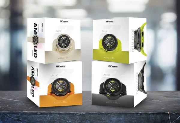 ساعة ذكية رياضية HiFuture MIX3 بشاشة AMOLED ومكالمات بلوتوث ومقاومة للماء 3ATM