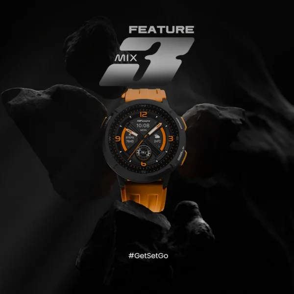 ساعة ذكية رياضية HiFuture MIX3 بشاشة AMOLED ومكالمات بلوتوث ومقاومة للماء 3ATM