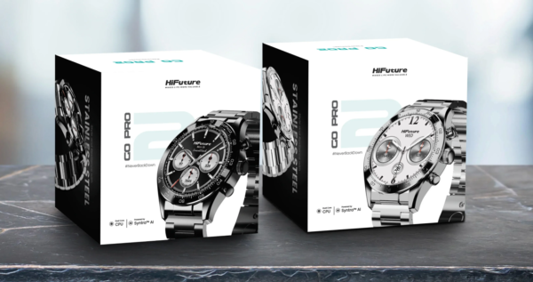 ساعة ذكية فاخرة HiFuture GO PRO 2 بشاشة AMOLED وإطار ستانلس ستيل ومكالمات بلوتوث