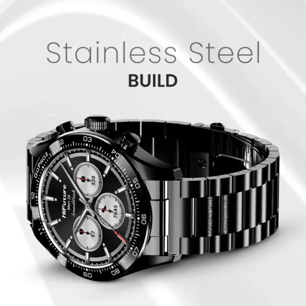 ساعة ذكية فاخرة HiFuture GO PRO 2 بشاشة AMOLED وإطار ستانلس ستيل ومكالمات بلوتوث