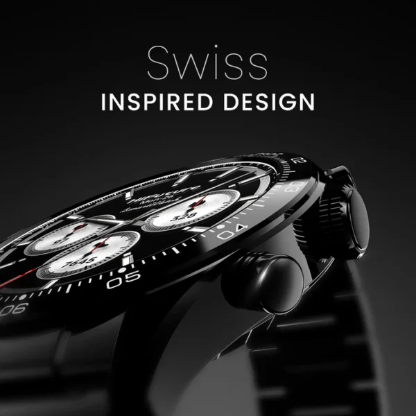 ساعة ذكية فاخرة HiFuture GO PRO 2 بشاشة AMOLED وإطار ستانلس ستيل ومكالمات بلوتوث