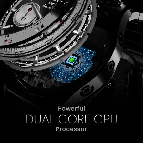 ساعة ذكية فاخرة HiFuture GO PRO 2 بشاشة AMOLED وإطار ستانلس ستيل ومكالمات بلوتوث