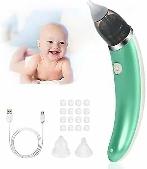 شفاط الأنف والأذن الكهربائي للأطفال مستويات شفط قابلة للتعديل