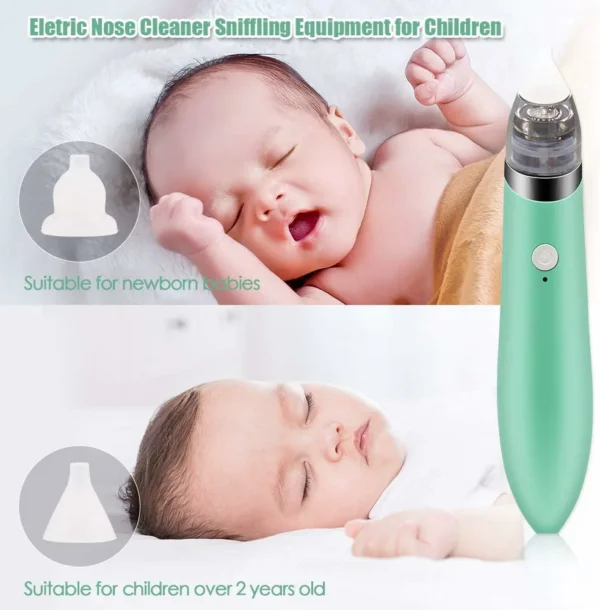 شفاط الأنف والأذن الكهربائي للأطفال مستويات شفط قابلة للتعديل