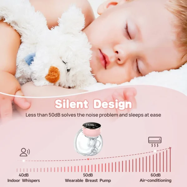 شفاط حليب ذكي قابل للارتداء بقوة شفط عالية و بطارية طويلة العمر