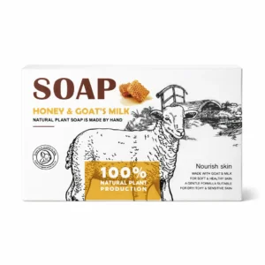 صابونة العسل وحليب الماعز الطبيعية ترطيب وتغذية ونعومة البشرة – 180 غرام
