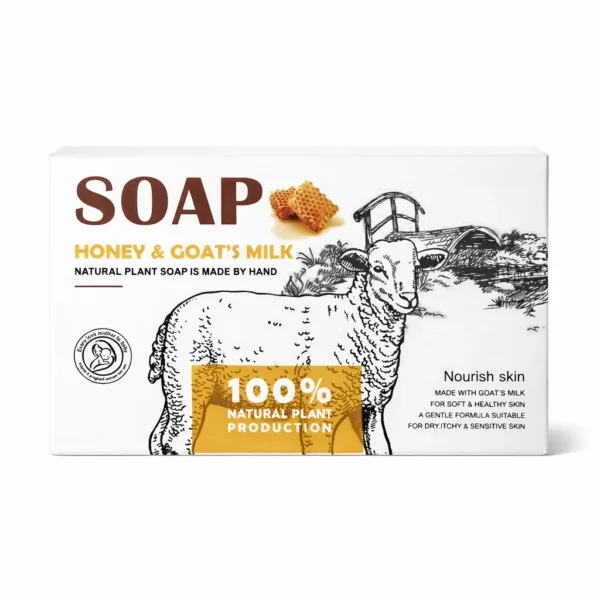 صابونة العسل وحليب الماعز الطبيعية ترطيب وتغذية ونعومة البشرة – 180 غرام