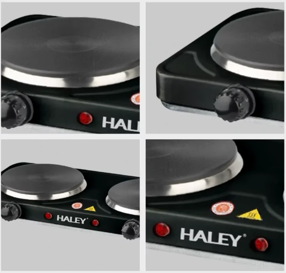 طباخ كهربائي بصفحتين - بقوة 2000 واط  عملي وقوي للاستخدام اليومي