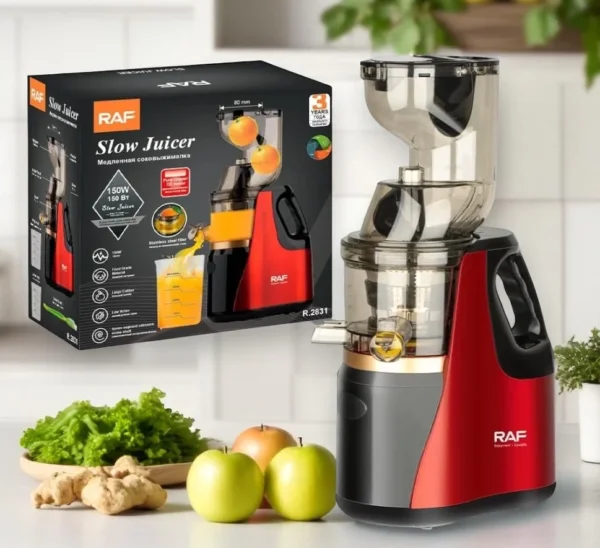 عصّارة بطيئة RAF  –  ماتور نحاس (منخفض الضجيج) استخلاص صحي بأقصى فائدة غذائية