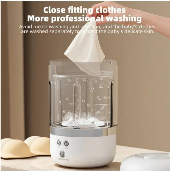 غسالة صغيرة محمولة للملابس الخفيفة – عملية، موفرة، وسهلة الحمل