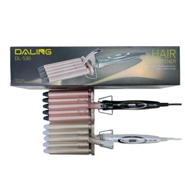 فير خماسي لتمويج وتجعيد الشعر Daling تمويج احترافي بخمسة أنابيب لإطلالة مموجة جذابة (2) فير خماسي لتمويج وتجعيد الشعر Daling تمويج احترافي بخمسة أنابيب لإطلالة مموجة جذابة