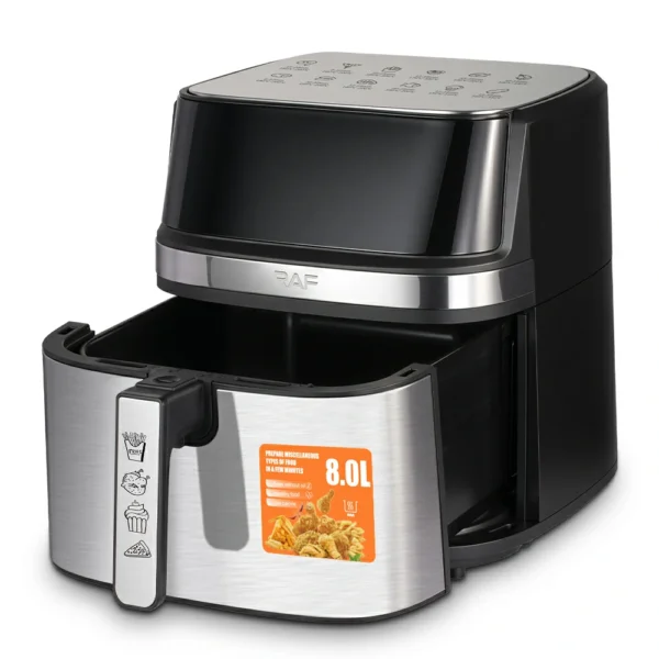 قلاية هوائية RAF سعة 8 لتر – بقوة 1700 واط طهي صحي بلمسة واحدة