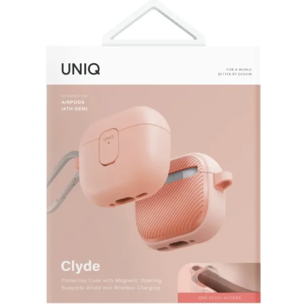 كفر UNIQ Clyde Lock لسماعات AirPods الجيل الرابع (2024) مع قفل وحلقة تعليق