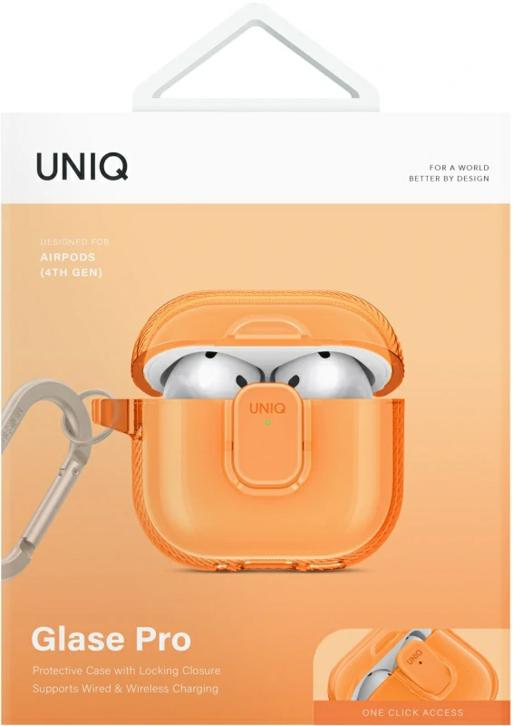 كفر UNIQ Glase Pro AirPods 4th Gen (2029) – حماية شفافة مع قفل مدمج كفر UNIQ Glase Pro AirPods 4th Gen (2024) – حماية شفافة مع قفل مدمج
