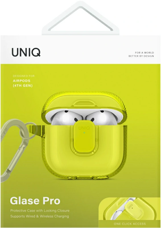 كفر UNIQ Glase Pro AirPods 4th Gen (2030) – حماية شفافة مع قفل مدمج كفر UNIQ Glase Pro AirPods 4th Gen (2024) – حماية شفافة مع قفل مدمج