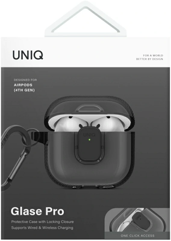 كفر UNIQ Glase Pro AirPods 4th Gen (2031) – حماية شفافة مع قفل مدمج كفر UNIQ Glase Pro AirPods 4th Gen (2024) – حماية شفافة مع قفل مدمج