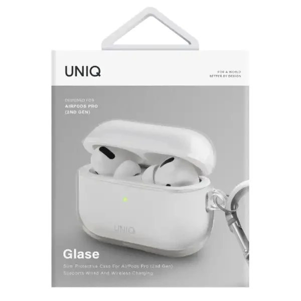 كفر UNIQ Glase الشفاف لسماعات AirPods Pro الجيل الثاني (2022)