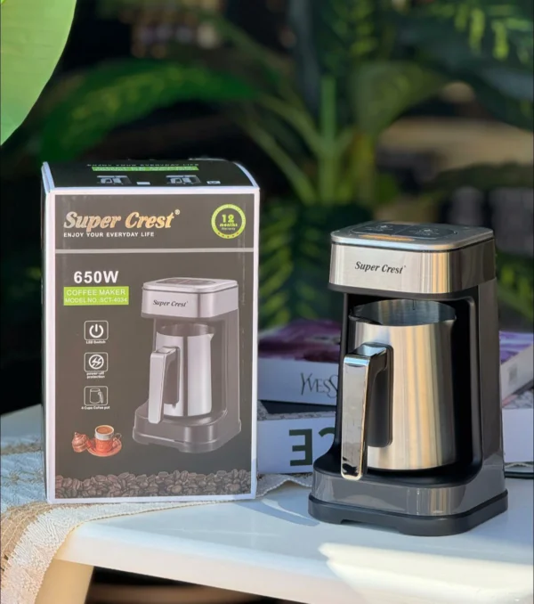 ماكينة قهوة التركية Super Crest سعة 4 اكواب بشاشة LED