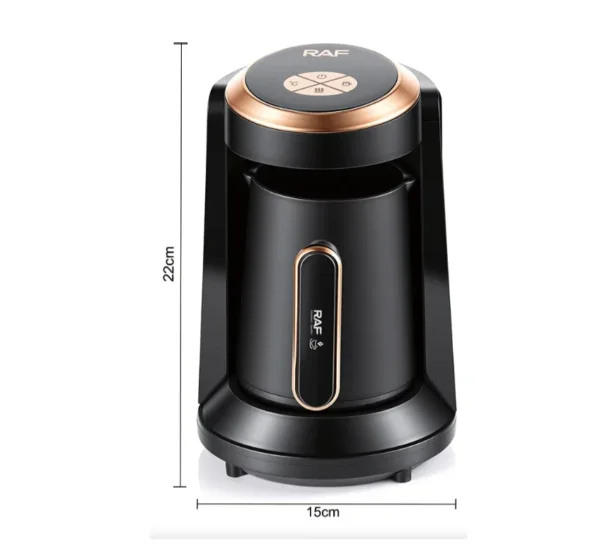 ماكينة قهوة تركية كهربائية RAF  – تحضير سريع بلمسة واحدة سعة 350 مل