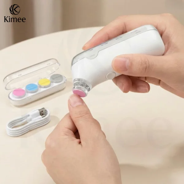 مبرد أظافر أطفال كهربائي آمن وهادئ مع إضاءة LED – قصّ بلا ألم من أول يوم (8) مبرد أظافر أطفال كهربائي آمن وهادئ مع إضاءة LED – قصّ بلا ألم من أول يوم