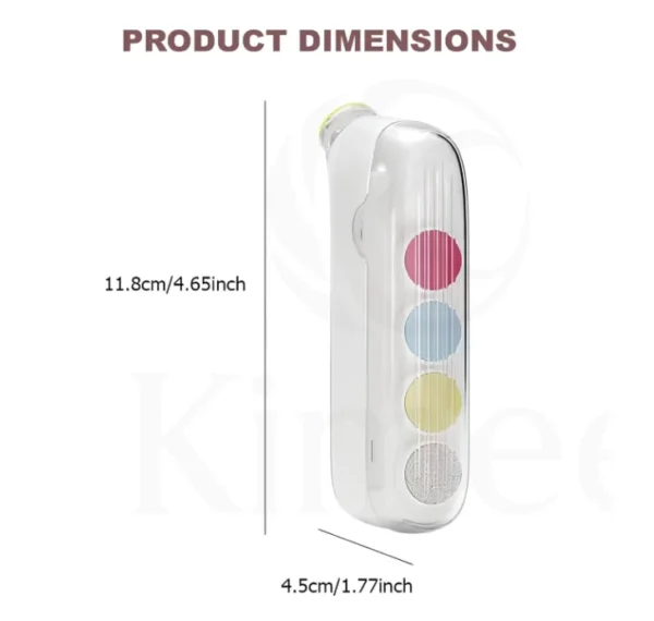 مبرد أظافر أطفال كهربائي آمن وهادئ مع إضاءة LED – قصّ بلا ألم من أول يوم (9) مبرد أظافر أطفال كهربائي آمن وهادئ مع إضاءة LED – قصّ بلا ألم من أول يوم