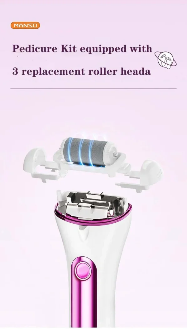 مبرد القدمين الكهربائي بشاشة LED – نعومة فورية وإزالة فعّالة للتشققات