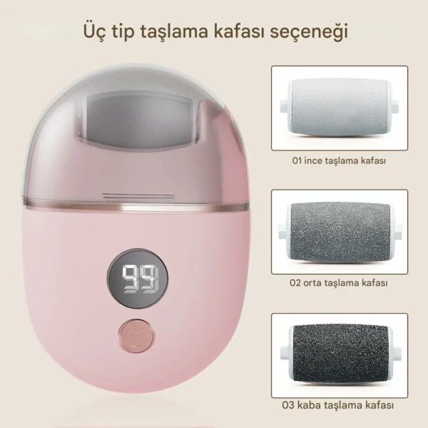 مبرد قدم كهربائي قابل للشحن لإزالة الجلد الميت وتنعيم القدمين باحتراف