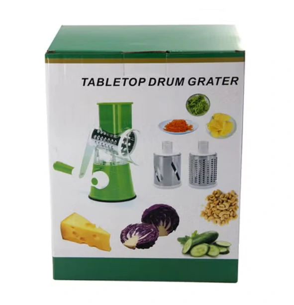 مبشرة خضار يدوية متعددة الوظائف 3 في 1 مع شفرات دوّارة من الستانلس ستيل