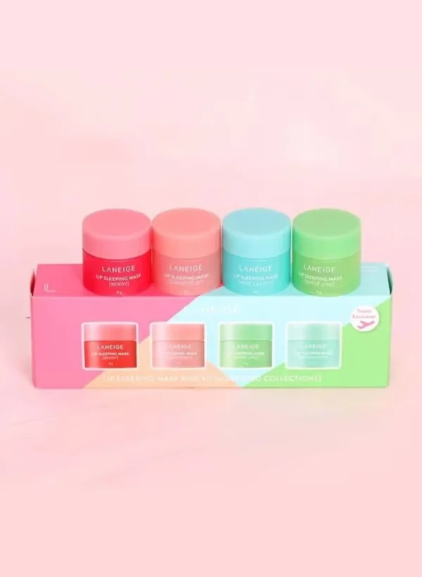 مجموعة ماسك مرطب وإصلاح الشفاه 4 قطع Laneige Lip Mini Kit - منتجات كورية