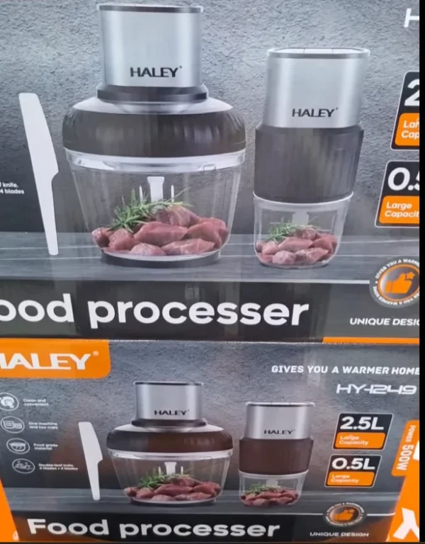 محضّرة طعام متعددة الاستخدامات مع وعائين 2.5 لتر +0.5 لتر – تقطيع وفرم سريع