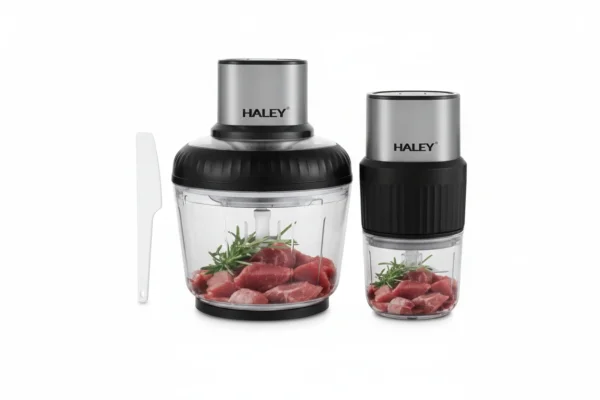 محضّرة طعام متعددة الاستخدامات مع وعائين 2.5 لتر +0.5 لتر – تقطيع وفرم سريع