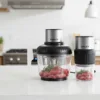 محضّرة طعام متعددة الاستخدامات مع وعائين 2.5 لتر +0.5 لتر – تقطيع وفرم سريع